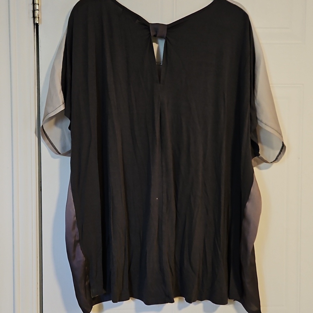 Reitmans floral satin feel short sleeve shirt oversized womens 3X - Picture 5 of 6